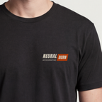 Founder Threads | Neural Burn Tee - Deep Work Mode Apparel - System Black - Hero Crop. Bold statement gear for the builder community.